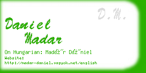 daniel madar business card